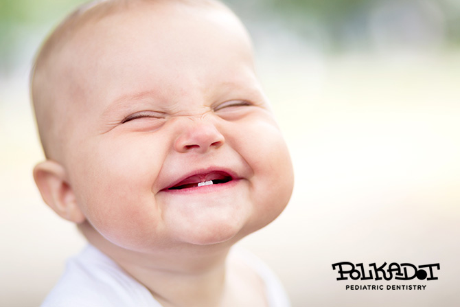 Happy baby smiling