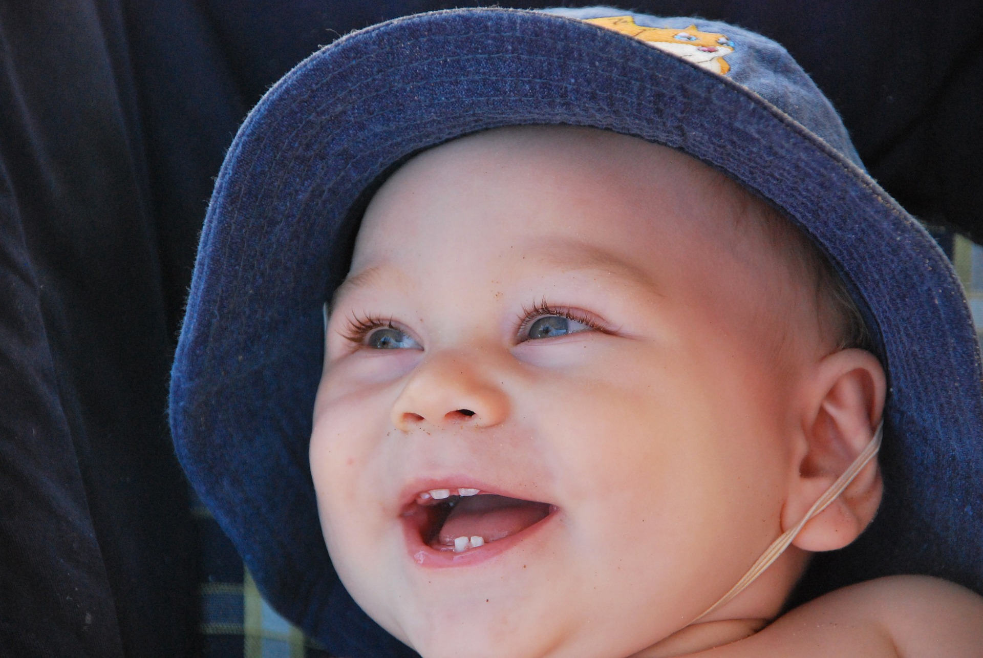 smiling babies with teeth